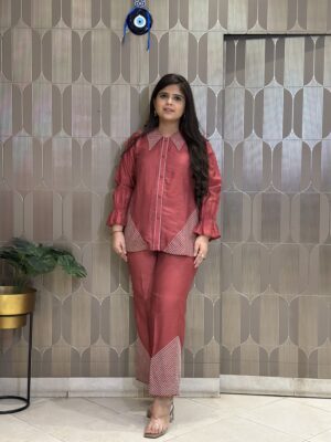 Rust Chic Striped Co-Ord Set