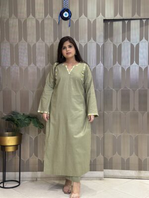 Olive Mirage Straight Kurta Set