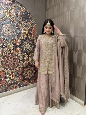 Mauve Royale Sharara Set