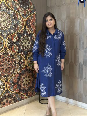 Eternal Florals on Midnight Blue Dress