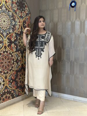 Lune Blanche Embroidered Kaftan Kurta Set