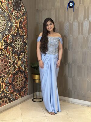 Celestial Frost Corset top and Drape skirt